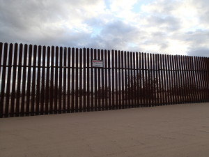 the sign at Mexican border  says you have to stay 100 feet away, but I might have been a bit closer 