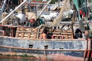 fishermen at the dock